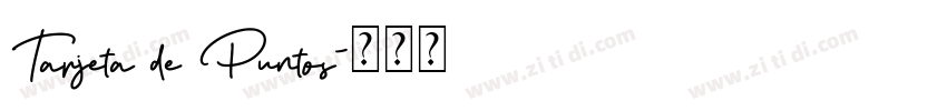 Tarjeta de Puntos字体转换
